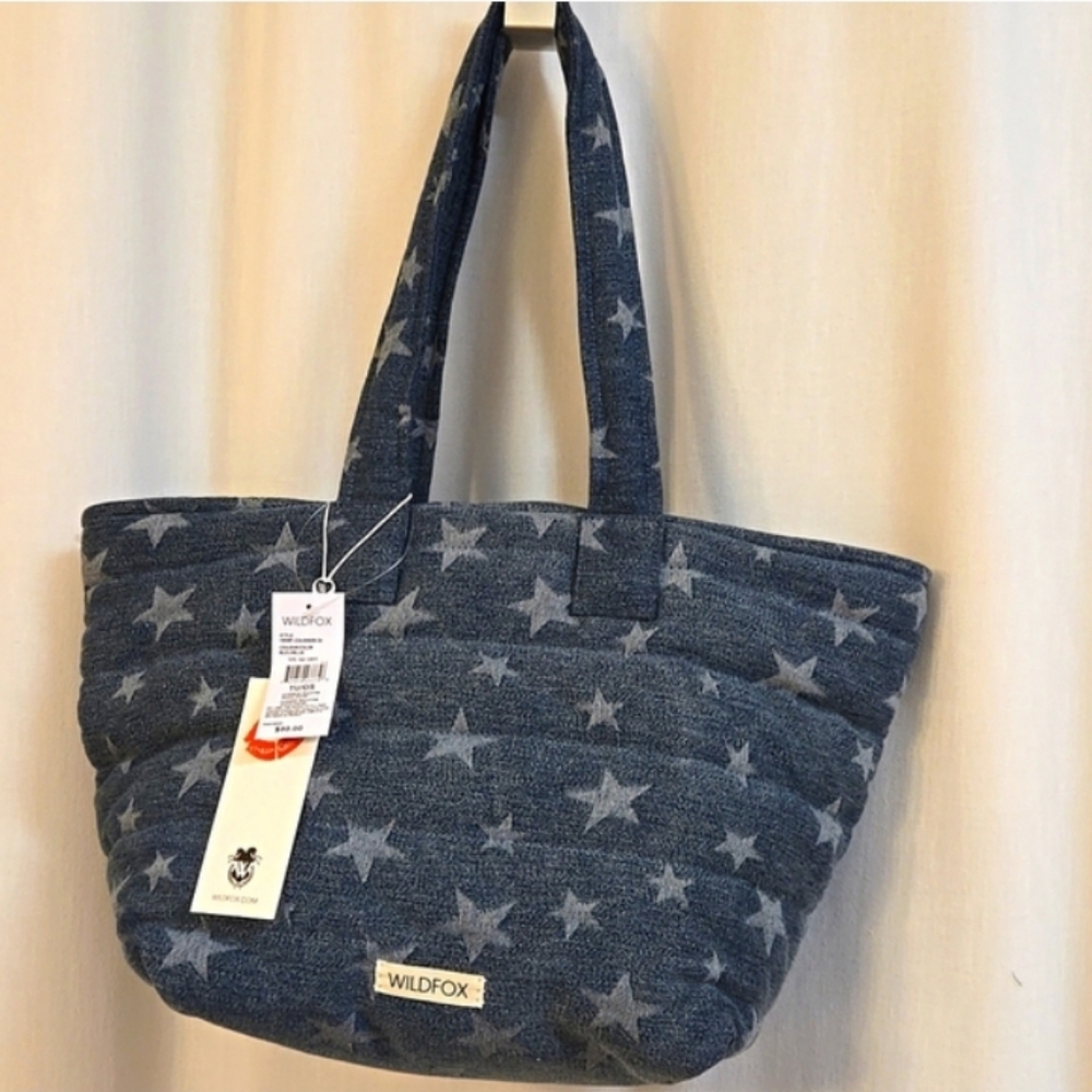 Wildfox NWT Denim Starry Tote Bag